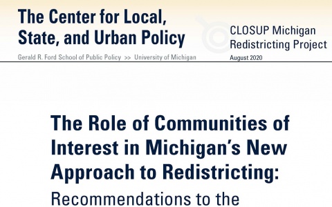Coverpage of Communities of Interest Policy Report